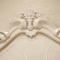 Vintage Headboard in Grey and White
