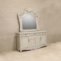 Vintage large Dressing Table in grey and white
