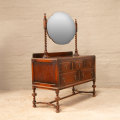 Antique Dressing Chest with Oval Mirror