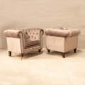 Chesterfield Chairs in Dolphin Grey Velvet