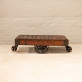 Antique Industrial Railroad Cart Coffee Table