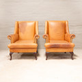 Vintage Armchairs in Leather