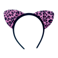 Pink Cheetah Headband 12 Pack