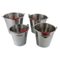 Bucket Stainless Steel With Handle - 16 Liters
