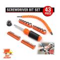 43 Piece Flexible Screwdriver Bit Socket Set
