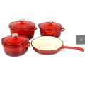 7 Piece Cast Iron Dutch Oven Cookware Pot &amp; Stout Pan Set Charcoal