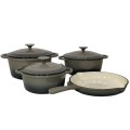 7 Piece Cast Iron Dutch Oven Cookware Pot & Stout Pan Set