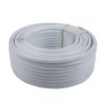 Cable Flat 2 Core + Earth White 1.0Mm 100M