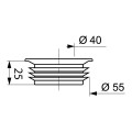 Wirquin Bung For Flushpipe - 55X43Mm