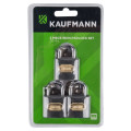 Kaufmann Steel Lock Set 3 Pc 30Mm