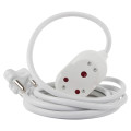 Nexus Extension Cord White Dbl 10M 1.5Mm 16A