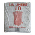 Bin Liner Black 25Mic Wheelie Bin 10 Per Pack