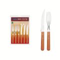 Tramontina Cutlery Braai Set 12Pc Wood Econo Brown