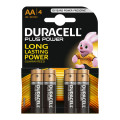 Duracell Battery Plus Alkaline Aa 4 Pack