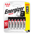 Energizer Battery Max Aaa 4 + 2 Free 6 Pack