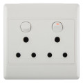 Nexus Socket Switch With Cover 16Amp 4X4 Double