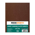 Rockworth Emery Sanding Cloth - 120 Grit (50 Pack)