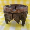 African Tribe Wooden Ashtray