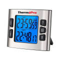 ThermoPro Timer with Dual Countdown Stop Watches Timer/Magnetic Timer Clock with Adjustable Loud Ala
