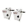 Poker Ace Cards Cufflinks Set