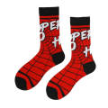 Superhero Spider Web Mens Crew Socks (Red)