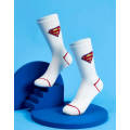 Superman Diamond Logo Boys Socks (White)