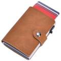 Slim Pop-Up Clip Leather Card Wallet - [Middle Clip Style]