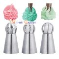 4pc Russian Spherical Cream Mounted Torch Flower Mouth Cake Tool Nozzle Set