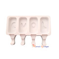 4 Cavity Love Ice-Cream mould with sticks / Popsicle