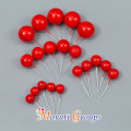 Faux Balls Cake Topper Set For Cake Decorating - Red - 20pc
