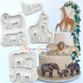 Safari Animals Moulds  - Giraffe Mother & Baby  Silicone Mould