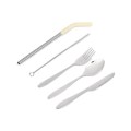 Kooshty Safari Cutlery & Straw Set - Cream