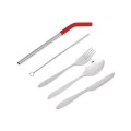 Kooshty Safari Cutlery & Straw Set - Red