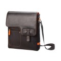 Trendy Satchel Bag - Black & Orange