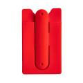 Dual Phone Card Holder & Stand - Red