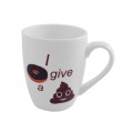 Emoji Oval Cone Mug - Don't give a poop