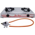 Casey Red Heart 2 Plate Stainless Steel Gas Stove