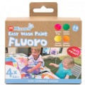MICADOR JR. 60ML TUBS PACK 4 EASY WASH PAINT - FLUORO