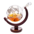 Wiskey decanter Globe glass/wood