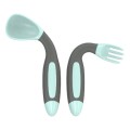ABDL Silicone Adult Baby Training Spoon and Fork Set