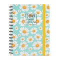 SPIRAL NOTEBOOK LARGE LINED DAISY