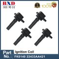 1/4PCS FK0140 22433AA421 Ignition Coil For IMPREZA WRX STI 02-06 FOR LEGACY B4 BE5 BH5 EJ20 22433...