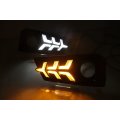 2pcs Auto Lighting Car DRL LED Daytime Running Light for Honda AMAZE 2018-2019 Yellow Turn Signal