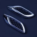 Pair Grille Air Intake Fender Air Outlet Vent Front LH&amp;RH Side Lateral Chrome Air Vent Bright...