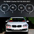 Set For BMW 5 Series F10 F18 2014-2017 Car Accessories Daytime Running Lights Guide Ring Headligh...