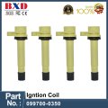 Yellow 1/4 PCS High quality Ignition Coils 90048-52125 099700-0350 For Daihatsu Sirion Cuore Move
