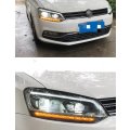 HID LED headlight assembly daytime running light with turn signal for Volkswagen polo 2011-2017