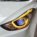 Headlight Assembly Angel Eye Daytime Running Light for Hyundai Avante 2012-2018 light strip LED DRL