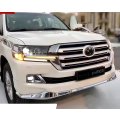 grille chrome side panel trim with yellow turn signal for land cruiser prado LC200 2016 2017