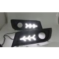led drl daytime running light for Citroen C-QUATRE 2012-2018 with Dynamic moving yellow turn sign...